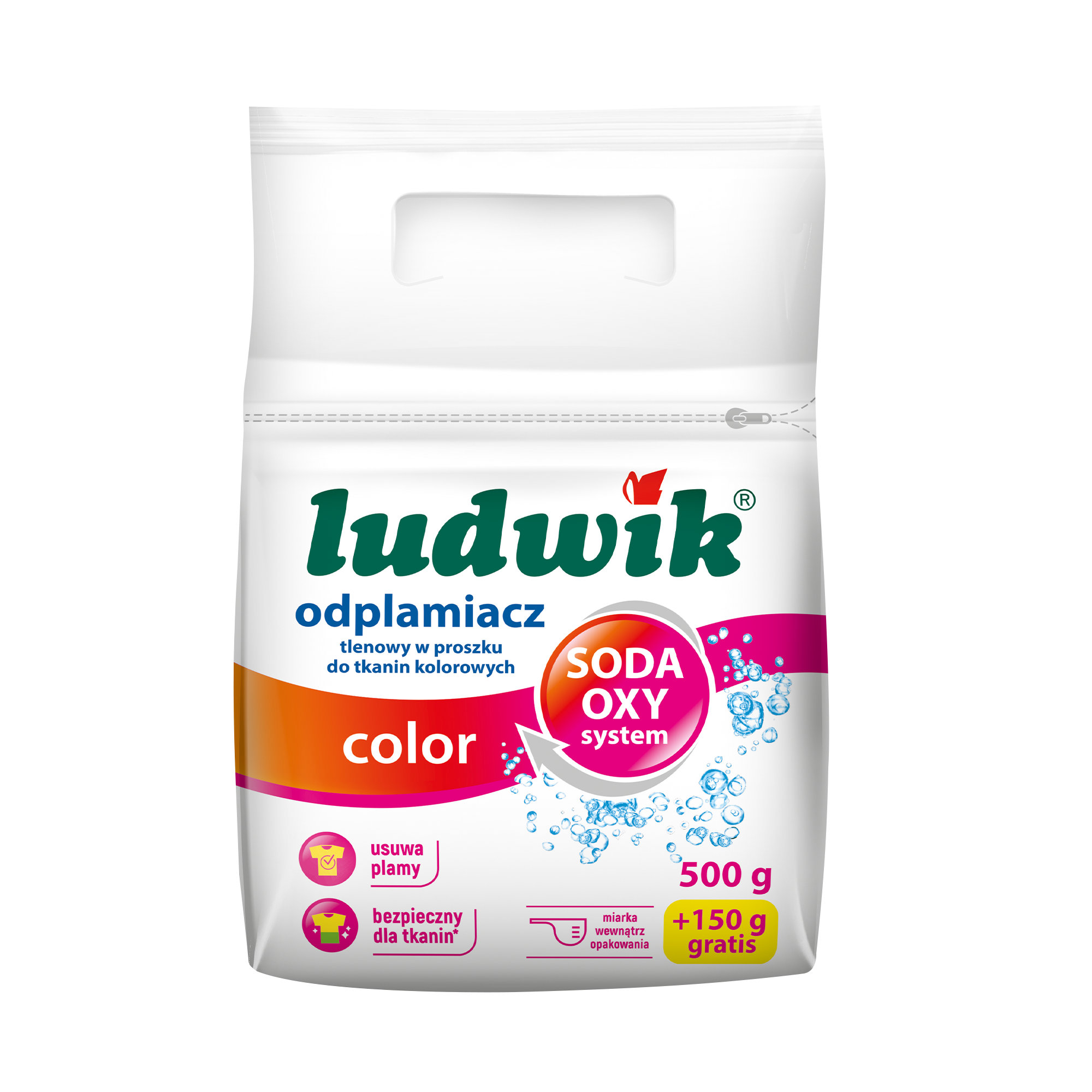 Color odplamiacz tlenowy w proszku do tkanin kolorowych