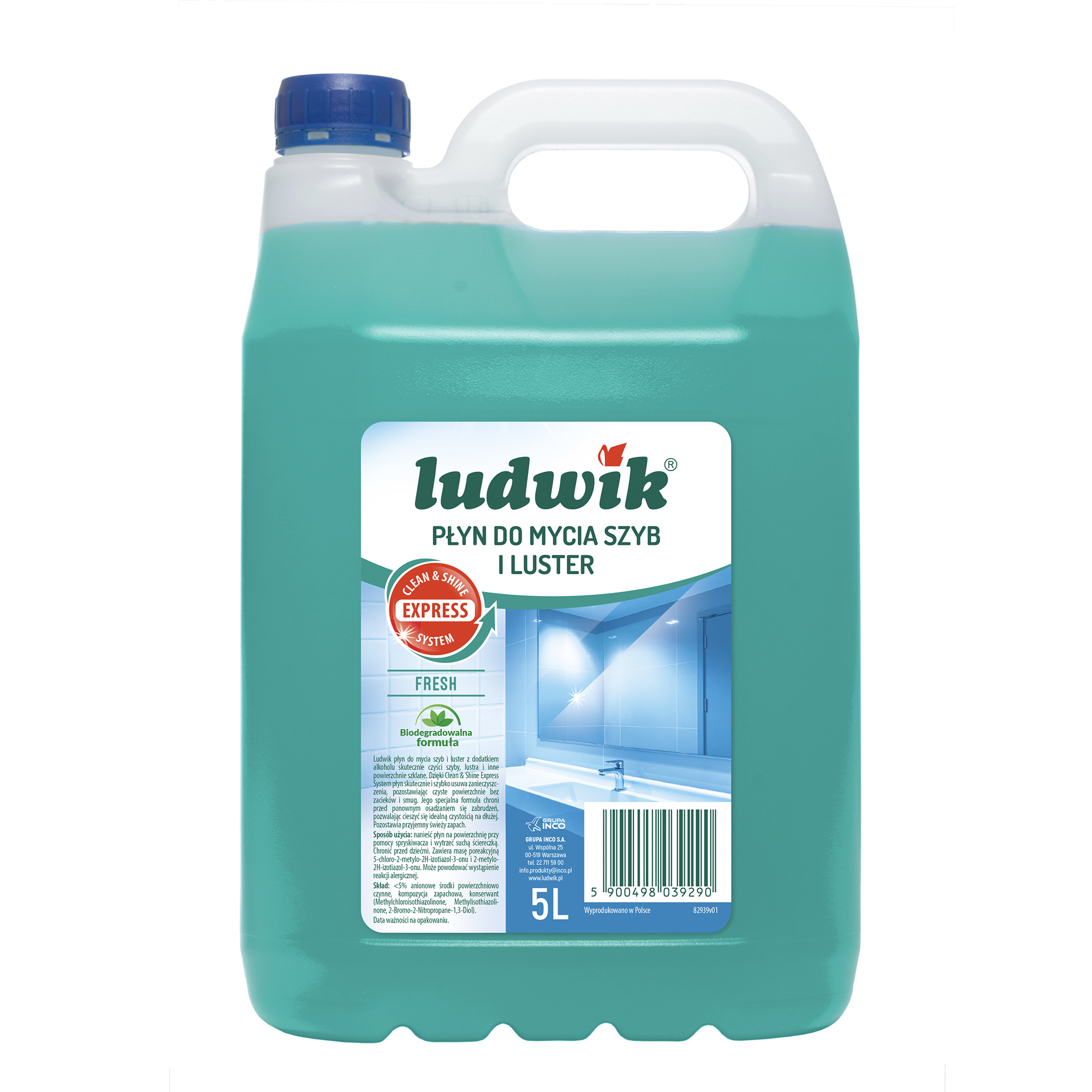 Płyn do mycia szyb i luster 5l