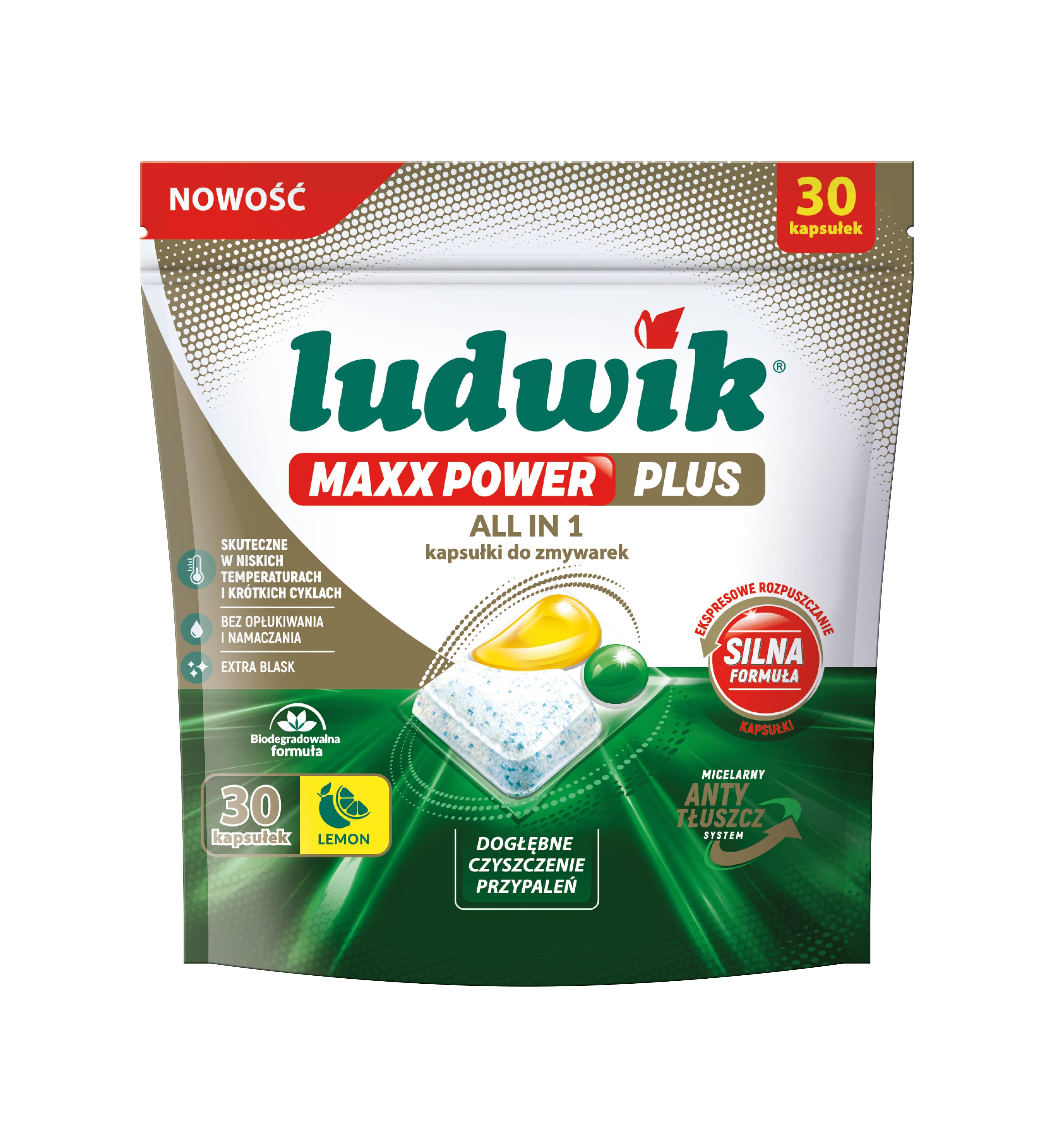 MAXX POWER PLUS ALL IN 1 kapsułki do zmywarek lemon