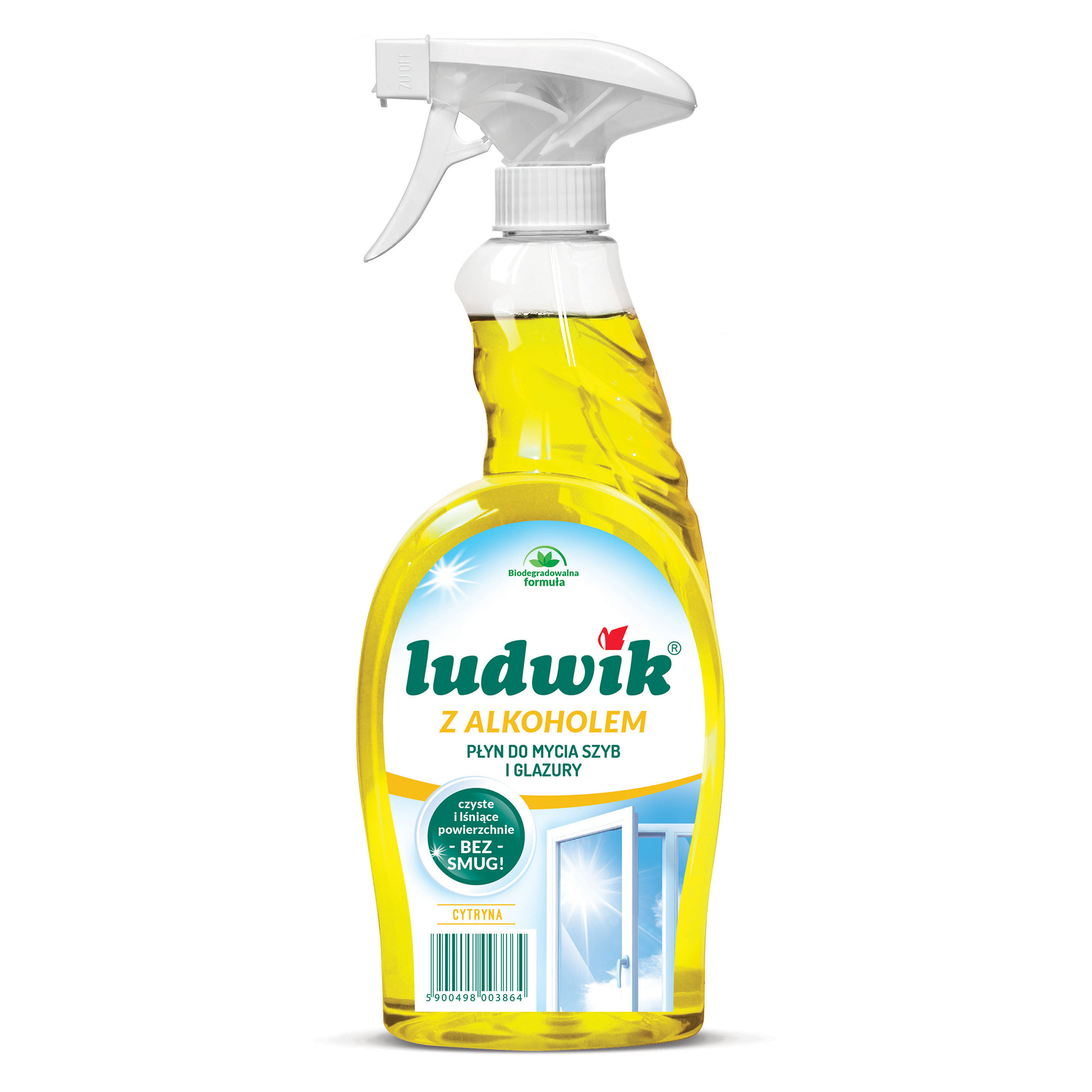 Window and tile cleaner with alcohol lemon fragrance